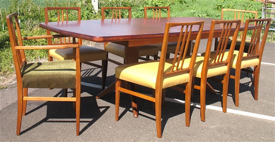 A Gordon Russell Burford Extending Dining Table and Eight Matching Chairs,